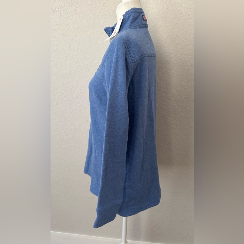NWT Vineyard Vines Shep Shirts Small Quilted Quarter Zip Hull Blue Women's XXS I - Picture 7 of 10